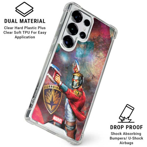 Marvel Star-Lord Cosmic Commander Galaxy S25 Ultra Clear Case